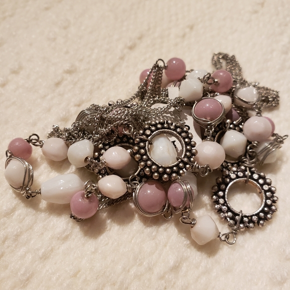 Bead and chain love bead necklace - Picture 4 of 9